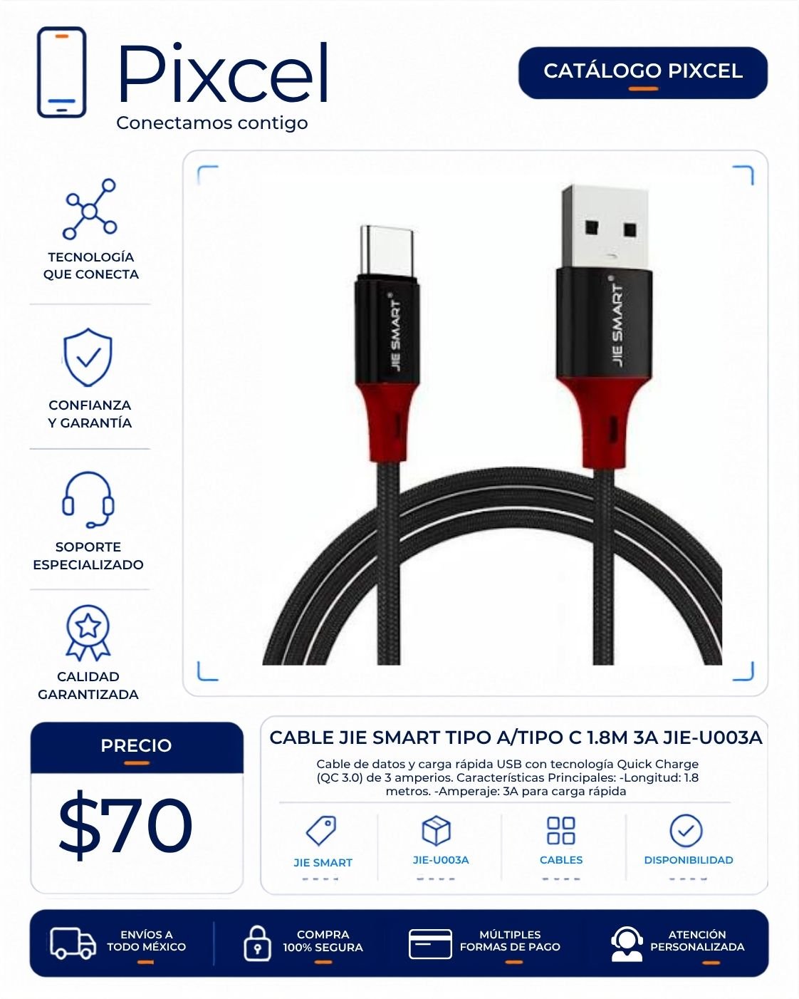 Cable de datos tipo C